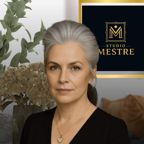 Maelle Velluto, estrategista do Studio Mestre Digital, especialista em design de autoridade e sites inteligentes integrados com IA em São Paulo.