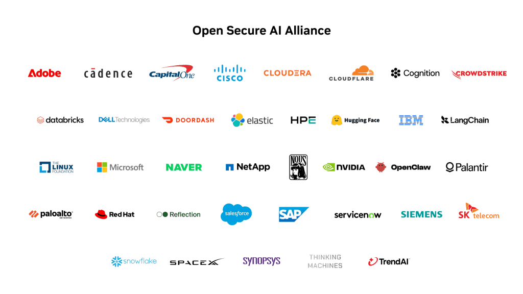 Nvidia reúne Microsoft e outras gigantes para blindar sistemas de IA open secure ai alliance 1024x576