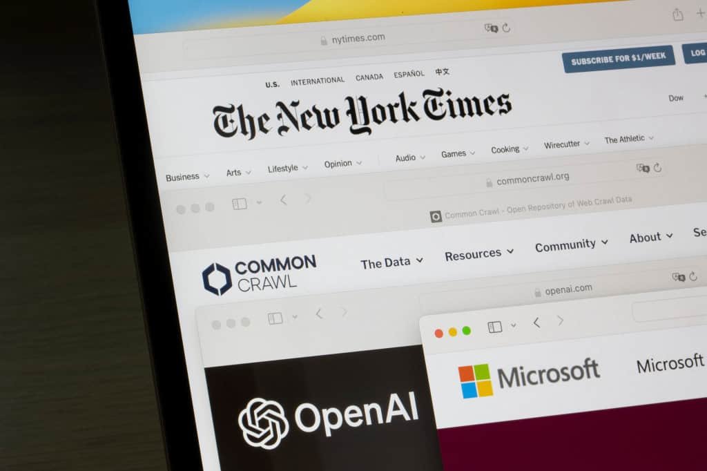 OpenAI é acusada de ocultar provas em processo movido por jornais the new york times openai microsoft 1024x682
