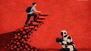 ARTIGO. “Precisamos agir agora”: o alerta urgente dos economistas de Stanford sobre a IA Carreira Jobem Ia Robo Escada 300x169